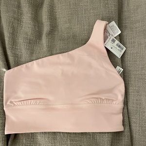 Lululemon Align Asymmetrical Bra *Light Support, A/B Cup Flush Pink Size 6 NWT